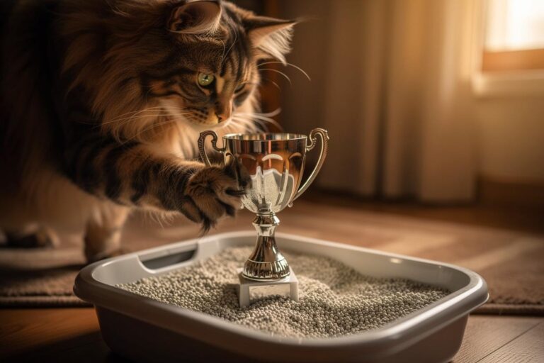 Właściciele kotów trzymają puchary w kuwetach swoich pupili, doświadczeni opiekuni zwierząt twierdzą, że to pomaga